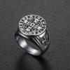 ST. Benedict Stainless Steel Cross Ring