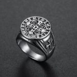 ST. Benedict Stainless Steel Cross Ring