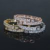 Iced Emerald Cut Bangle