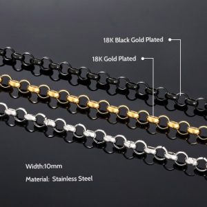 8mm Stainless Steel Rolo Chain
