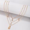 Crystal Waterdrop Star with Shell Layered Necklace
