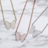 Iced Butterfly Cuban Necklace