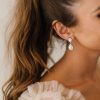 Classic Water Drop Bridal Dangle Earrings