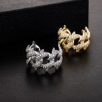 Iced Thorn Cuban Open Ring