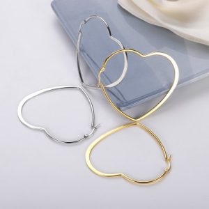 20mm-70mm Heart Hoop Earring