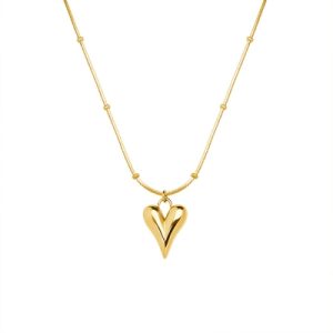 Mini Heart Charm Clavicle Necklace