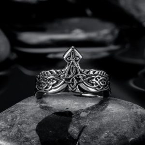 Eagle Viking Celtic Knot Stainless Steel Ring