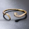 Micro Paved Snake Open Bangle
