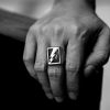 Lightning Bolt Stainless Steel Ring