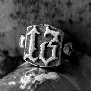 Vintage 13 Stainless Steel Skull Ring