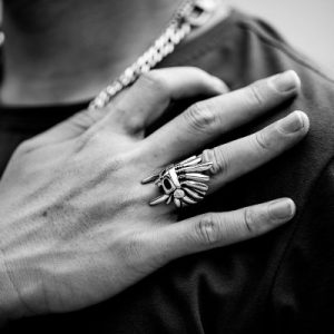 Tribal Chief Stainless Steel skull Ring