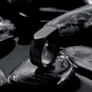 Simple Black Arrow Stainless Steel Ring