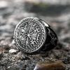 Vegvisir Axe Stainless Steel Ring