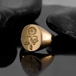 Sunflower Stainless Steel Ring