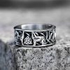Fenris-wolf Stainless Steel Viking Ring