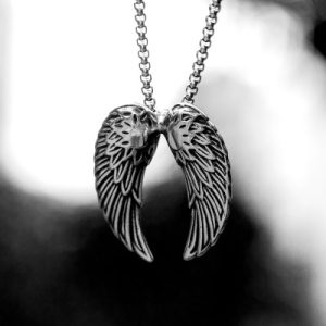 Vintage Wings Stainless Steel Pendant
