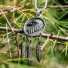 Indian Eagle Feather Stainless Steel Pendant