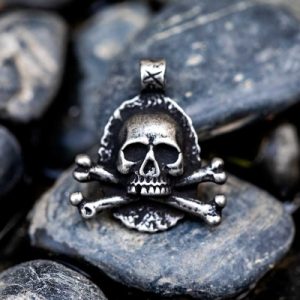 Skull and Crossbones Stainless Steel Pendant