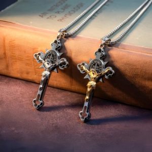 ST.Benedict Protection Cross Power Pendant