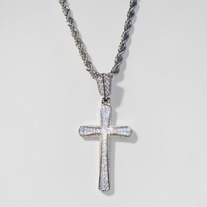 Micro Pave Diamonds Cross Pendant