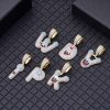 Iced Cartoon Bubble 26 Initial Letters Pendant