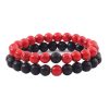 2Pcs Malachite Turquoise Black Frosted Beads Bracelet