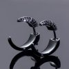 Sleek Black Claw Men's Hip Hop Earrings