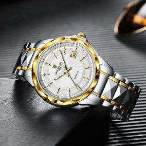 Sword Sapphire Glass Waterproof Automatic Mechanical Steel Watch