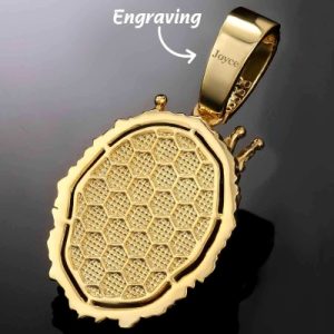 King Crown Lion Pendant in Gold