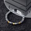 Square Black Gallstone Beaded Adjustable Bracelet