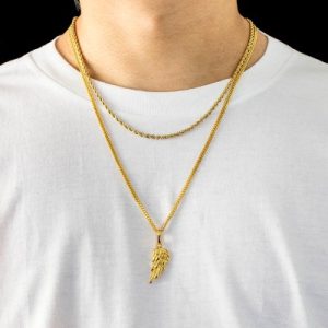 Angel Wings Pendant in Gold