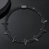 12mm Black Fight Tooth and Claw Iced Cuban Chain