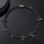 12mm Black Fight Tooth and Claw Iced Cuban Chain