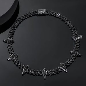 12mm Black Fight Tooth and Claw Iced Cuban Chain