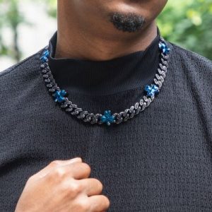 Three-Leaf Iced Miami Cuban Chain