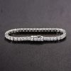 Iced Round Cut Tennis Bracelet in S925 Silver