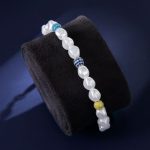 Irregular Pearls & Iced Multi-colour Ball Bracelet