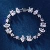 Iced CZ Clear Mixed Shape Tennis Bracelet
