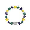 Five-pointed Stars & Magnetic Pave Heart Buckle Bracelet
