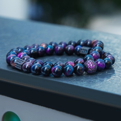 Tiger Eye Stones Stretch Wrap Bracelet