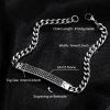 6mm Iced Engraved ID Cuban Adjustable Bracelet