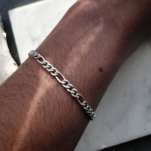 5mm Figaro Stainless Steel Bracelet