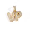 Custom Snow Top Cone Bubble Letter Pendant