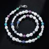 Irregular Pearls & Iced Multi-colour Ball Chain