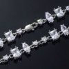 Iced CZ Clear Mixed Shape Tennis Chain