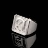 Old English Font 26 Initial Letters Rectangle Signet Ring
