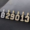 Custom Baguette Number Pendant