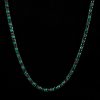 5mm Handset Emerald & Black Stones Tennis Chain