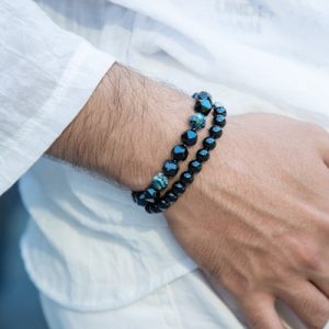 Irregular Natural Healing Stone Beads Stretch Bracelet