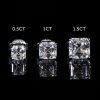 0.5Ct/1Ct/1.5Ct Moissanite Asscher Cut Stud Earrings in S925 Silver